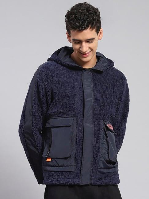 rock.it navy blue smart fit hooded jacket