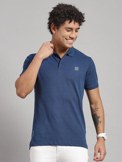 rock.it navy blue smart fit polo t-shirt