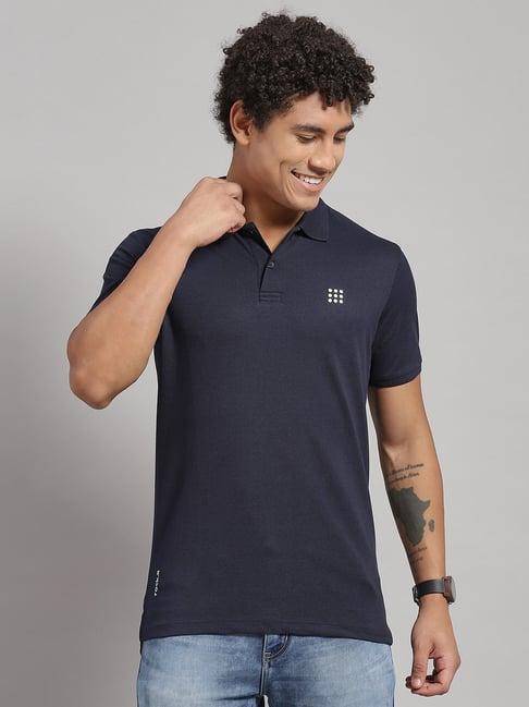 rock.it navy blue smart fit polo t-shirt