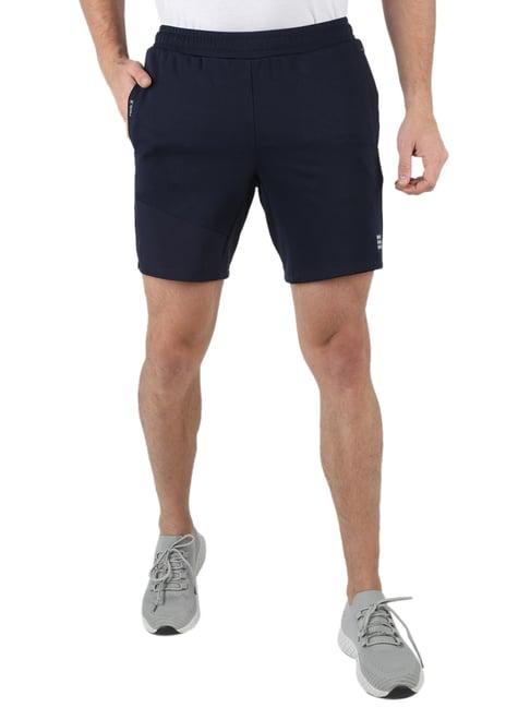 rock.it navy self pattern regular fit shorts