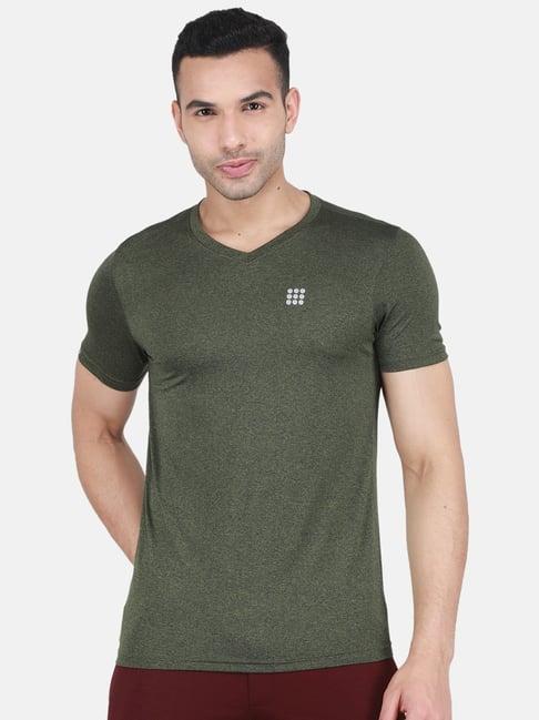 rock.it olive green regular fit t-shirt