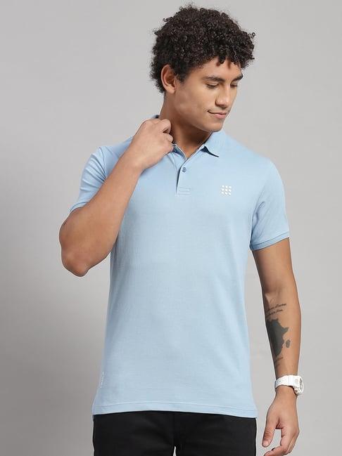 rock.it sky blue smart fit polo t-shirt