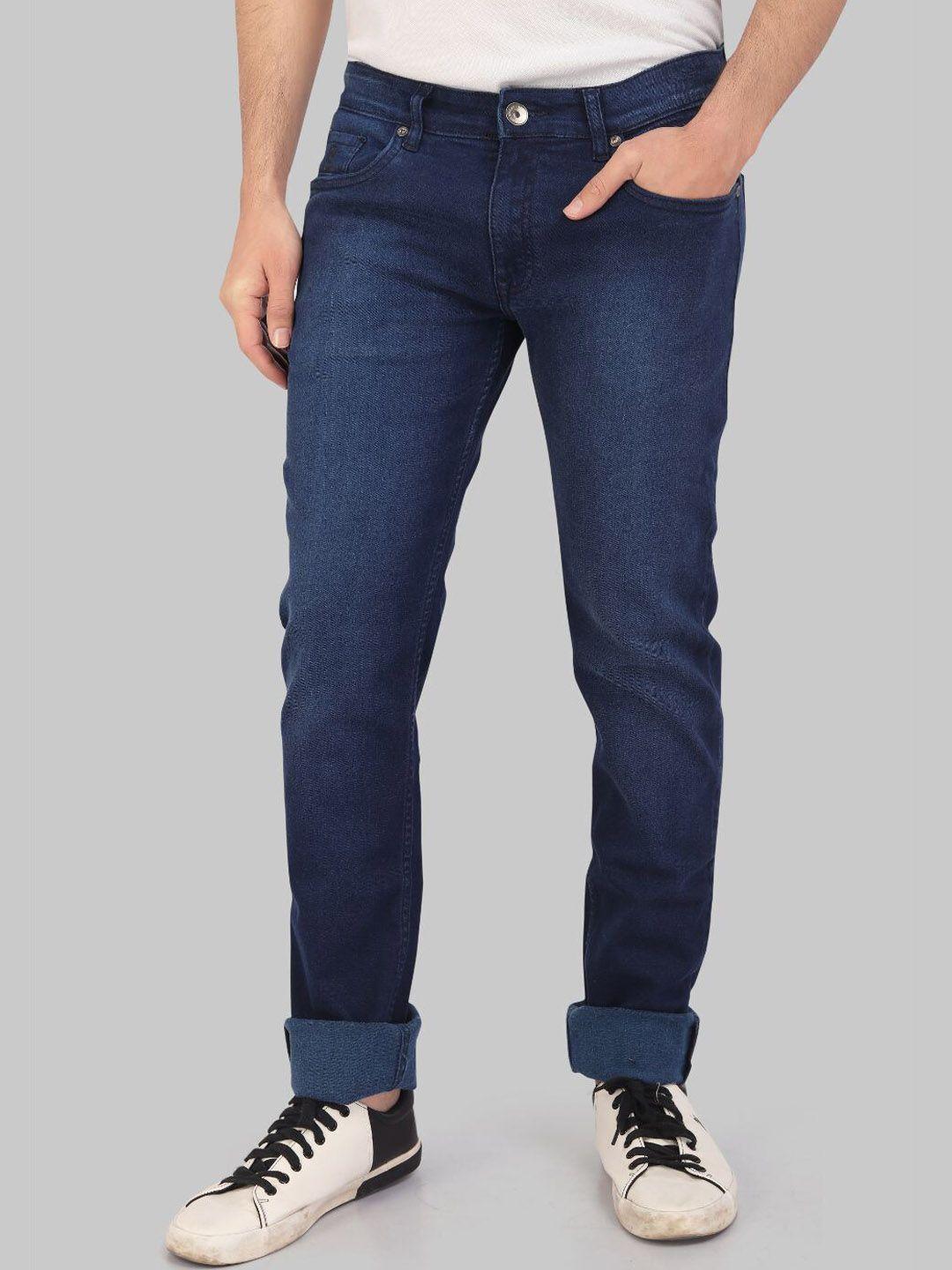 rocking swamy men blue slim fit light fade stretchable jeans