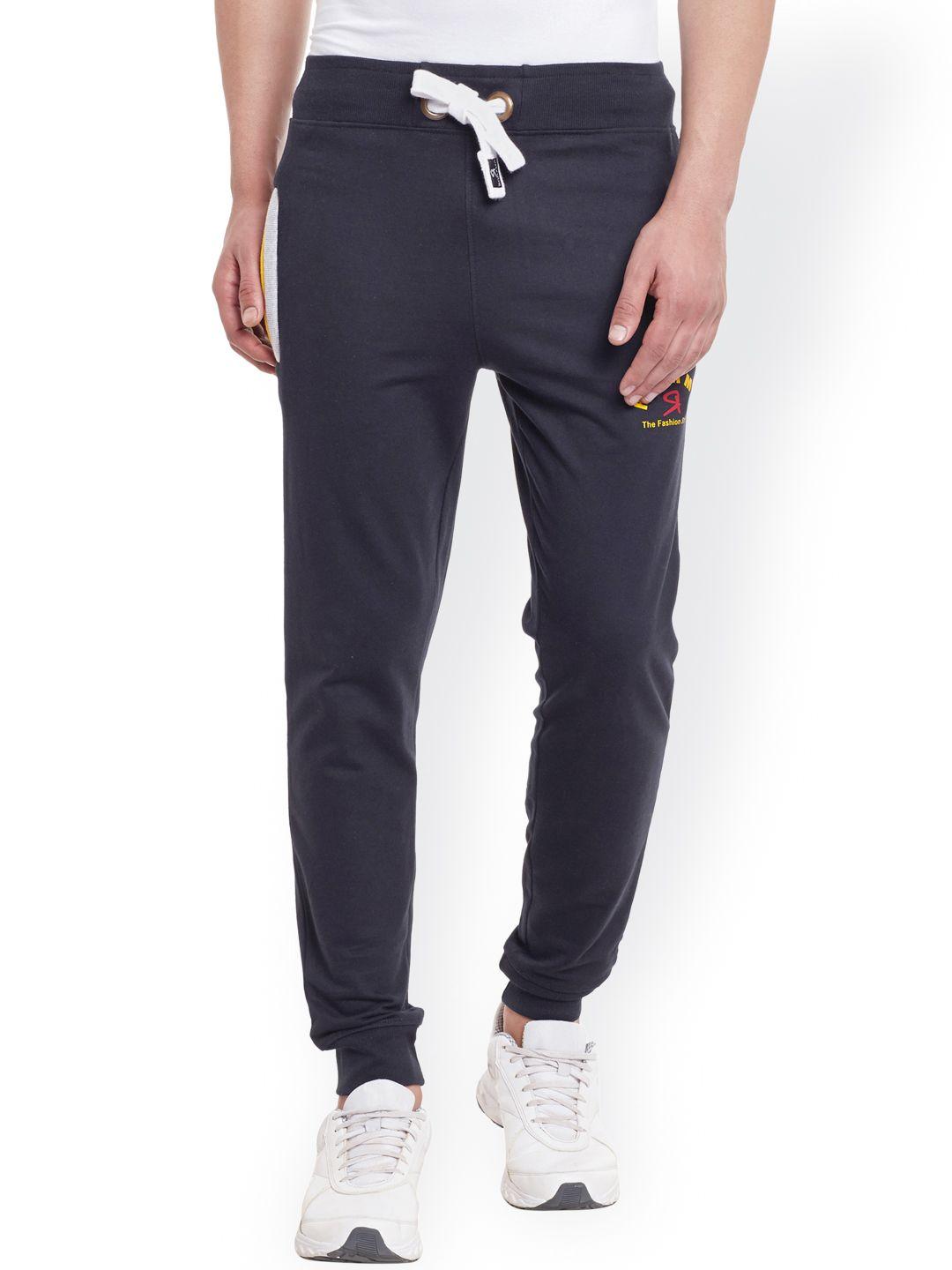 rodamo black slim fit track pants