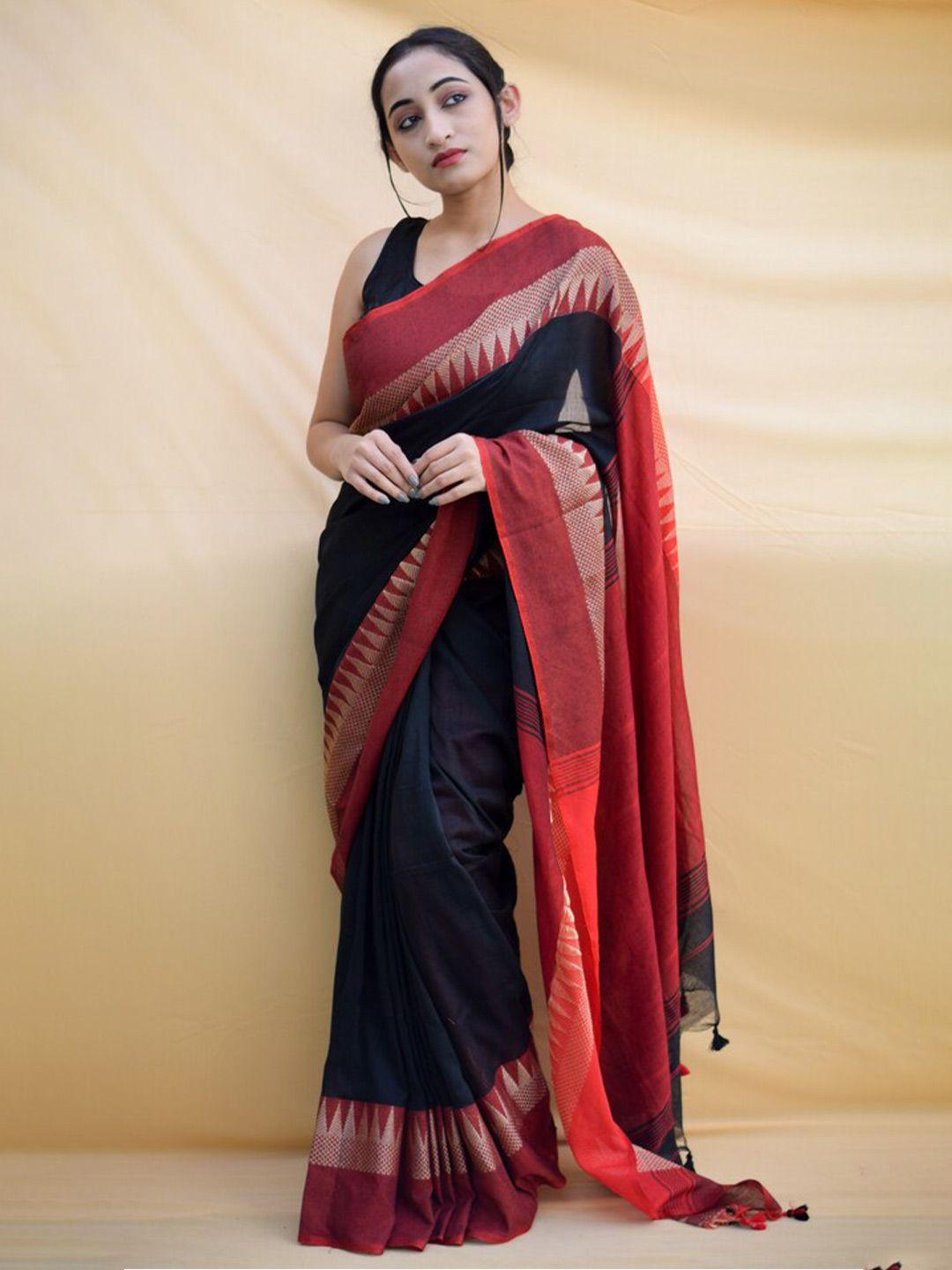 roddur abstract woven design pure cotton saree