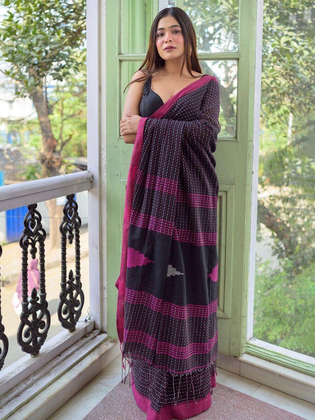 roddur striped pure cotton saree