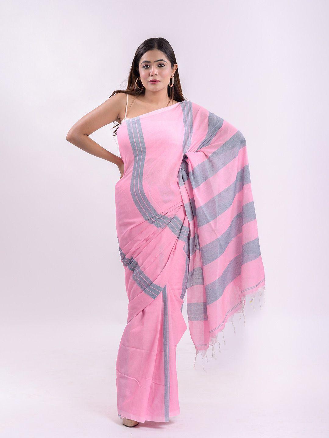 roddur striped pure cotton saree