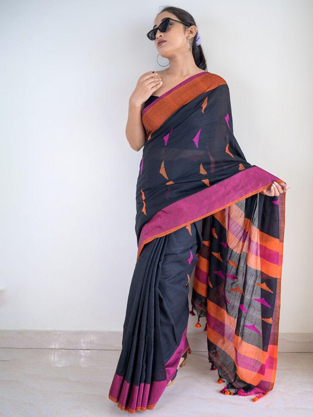 roddur woven design pure cotton saree