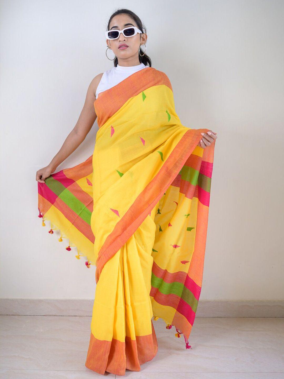 roddur woven design pure cotton saree