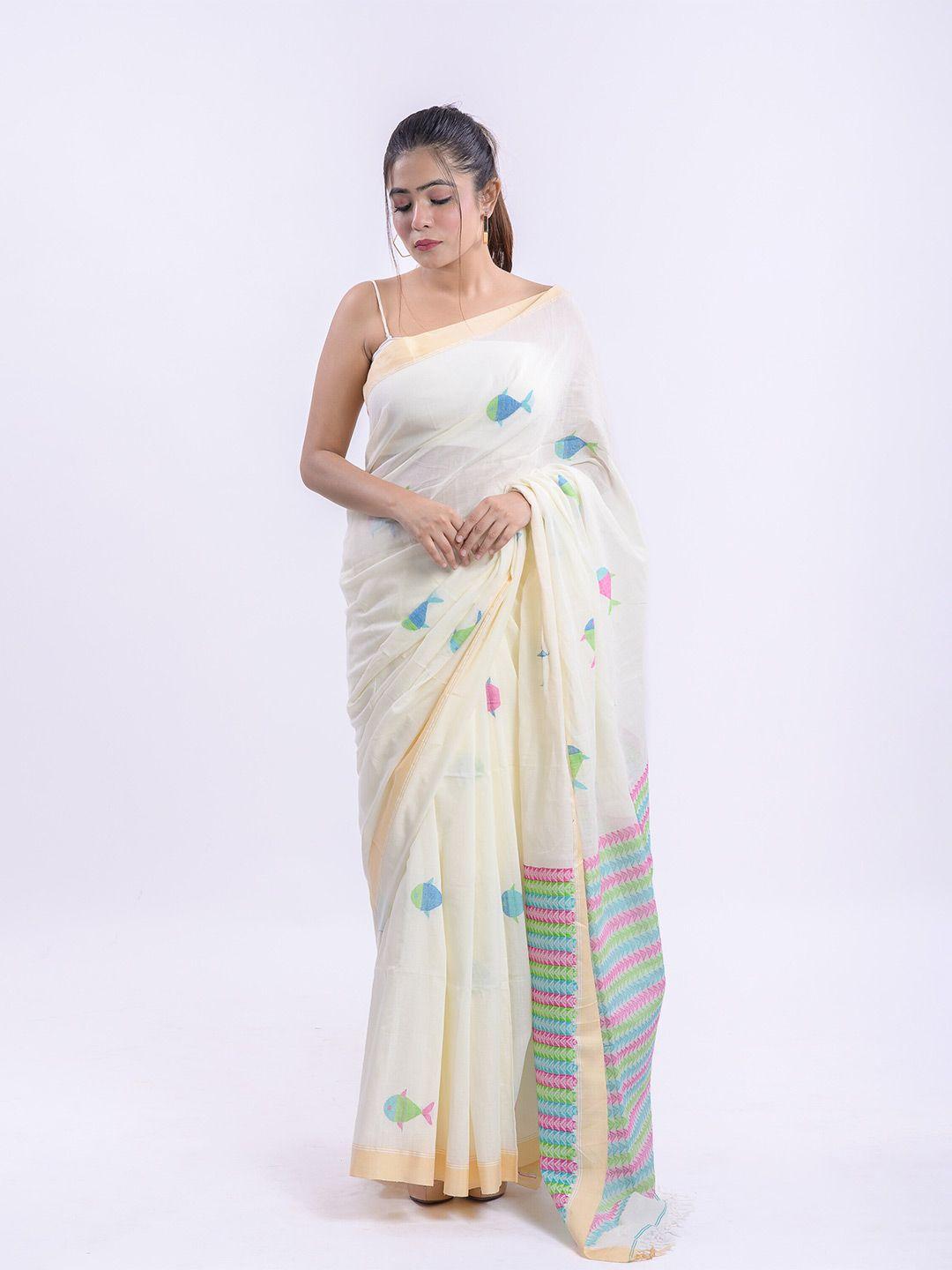 roddur woven design pure cotton saree