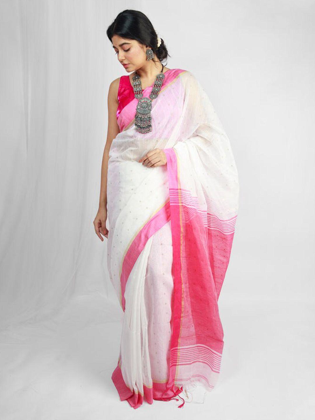 roddur woven design silk cotton saree