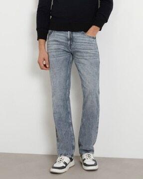 rodeo heavily washed relaxed fit jeans