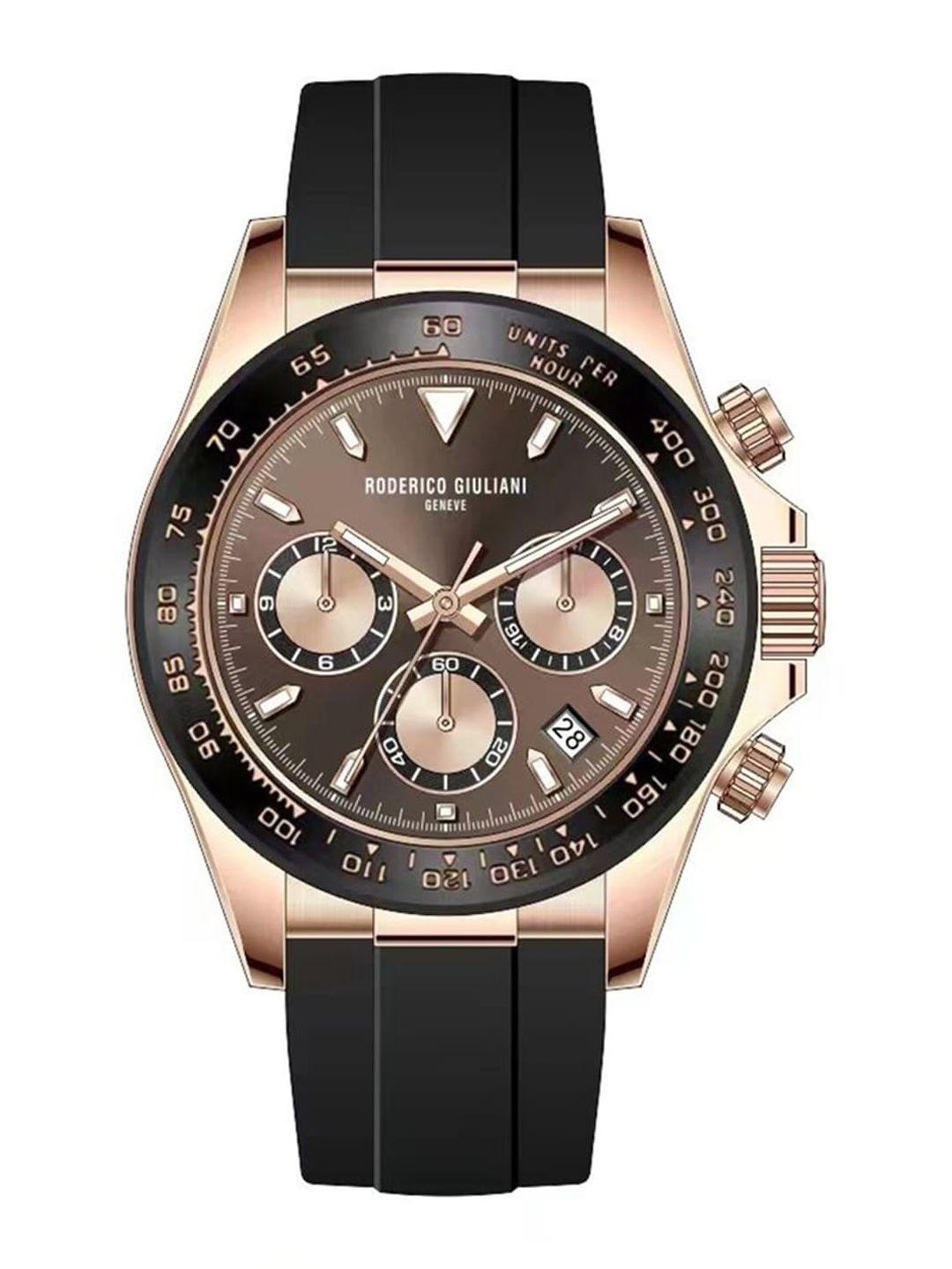 roderico giuliani textured straps analogue chronograph watch