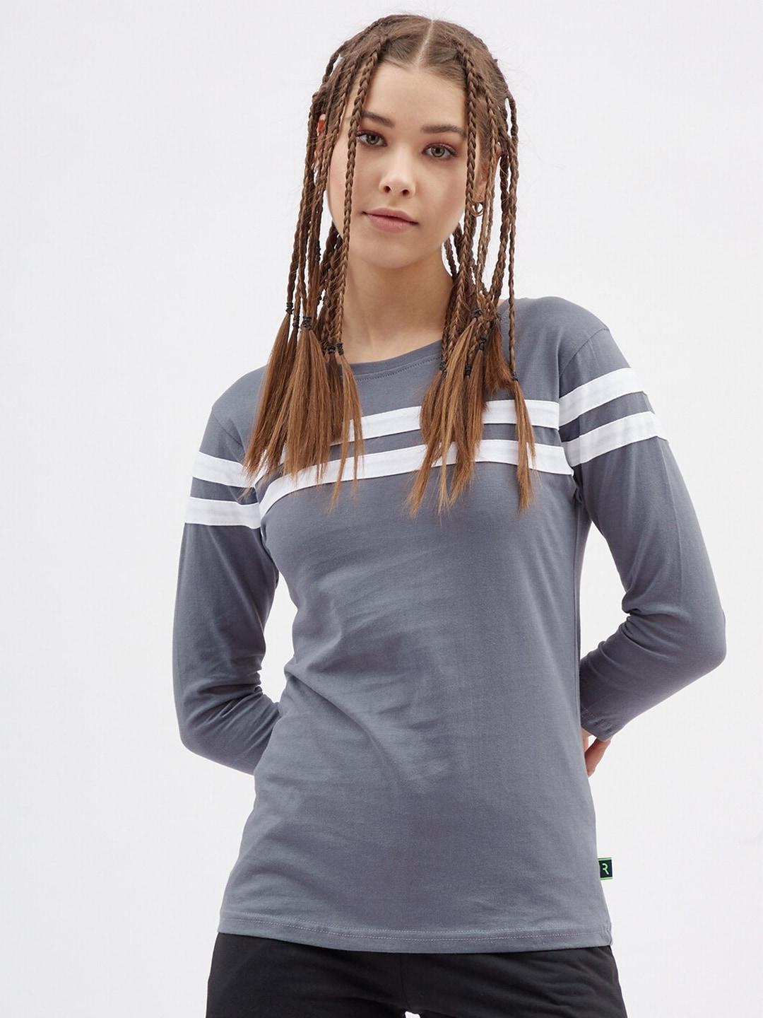 rodzen women striped pure cotton t-shirt