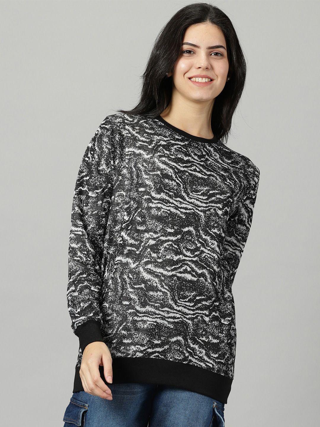 rodzen abstract printed pure cotton oversized t-shirt