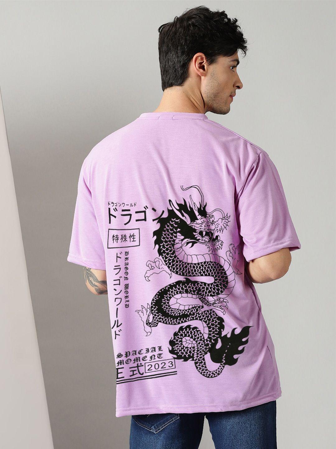 rodzen graphic printed drop-shoulder pure cotton oversize fit t-shirt