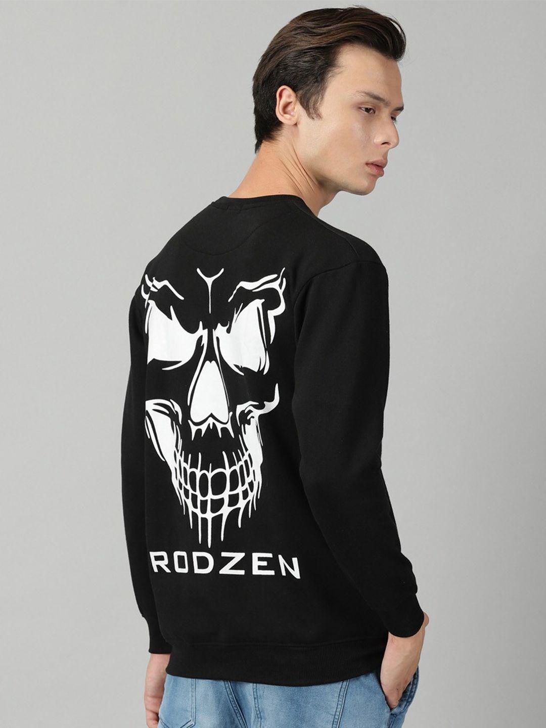 rodzen graphic printed fleece pullover sweatshirt