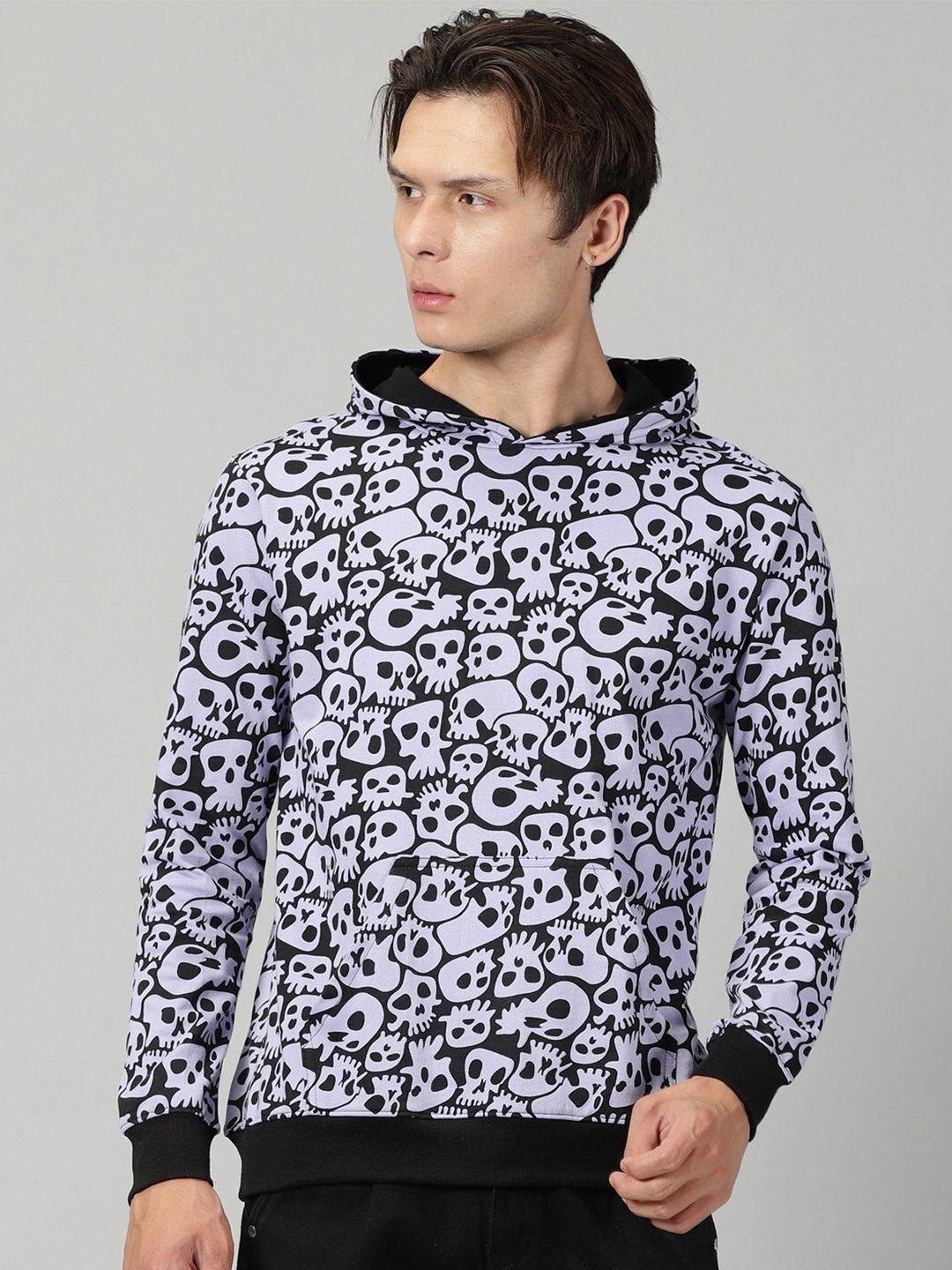 rodzen graphic printed hooded cotton pullover sweatshirt