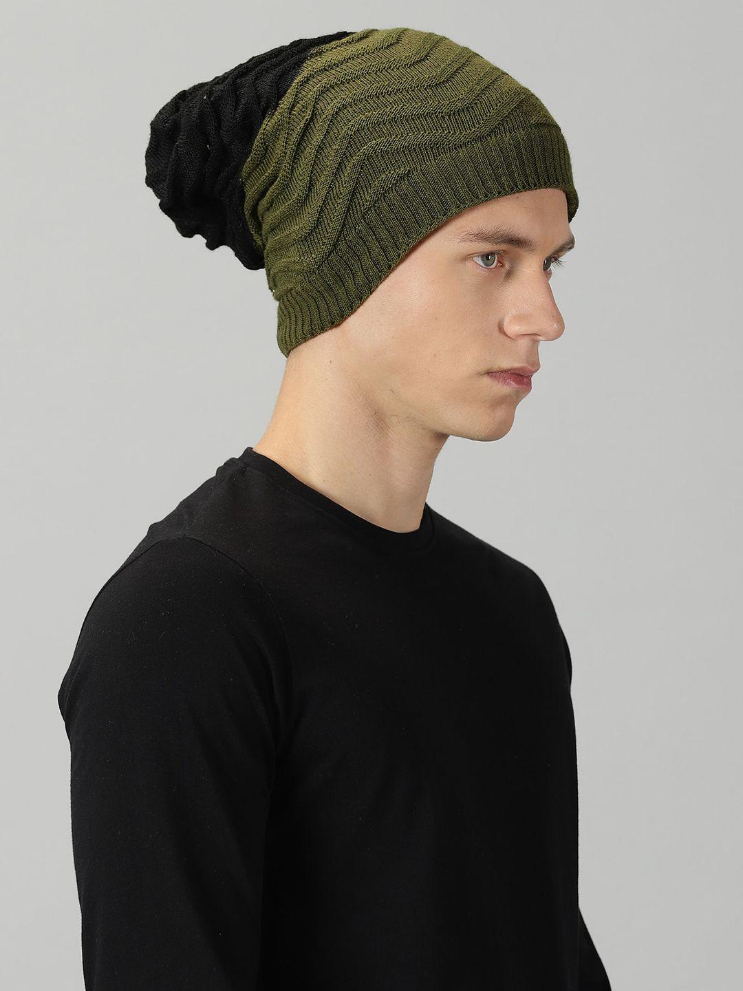 rodzen men colourblocked woollen beanie