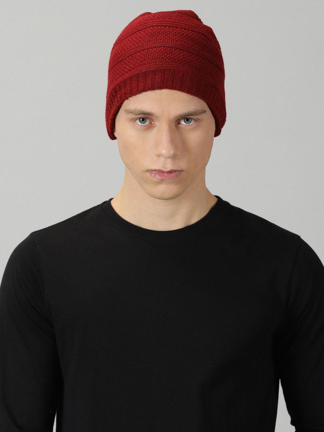 rodzen men self design woollen beanie