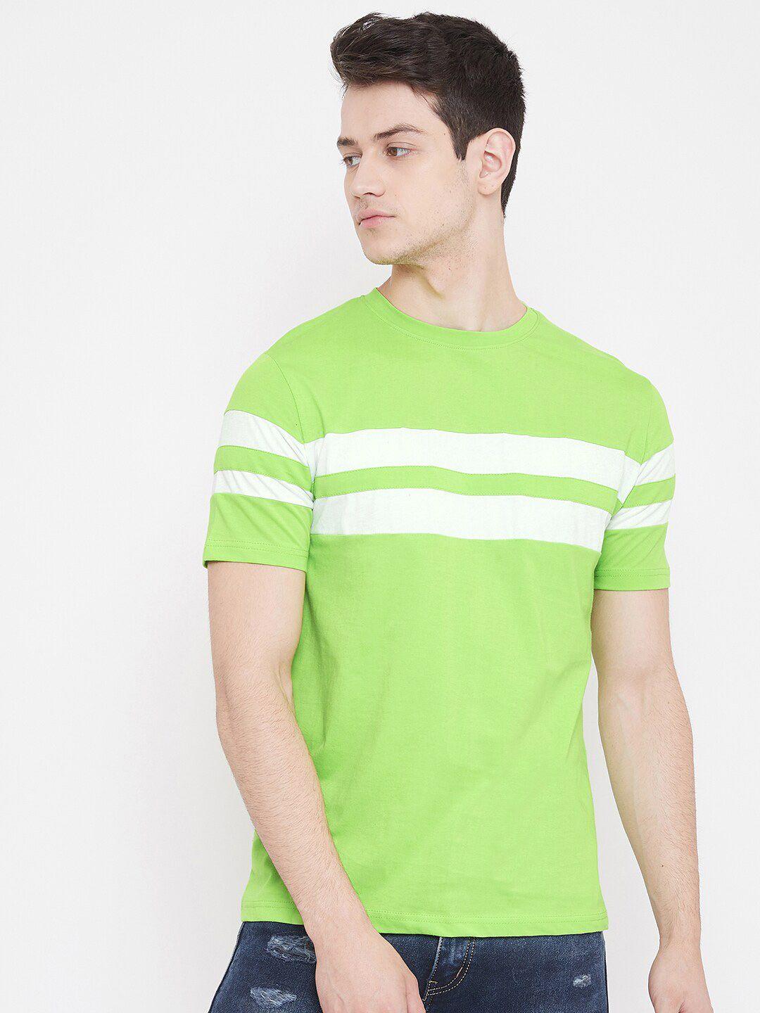 rodzen men striped pure cotton t-shirt