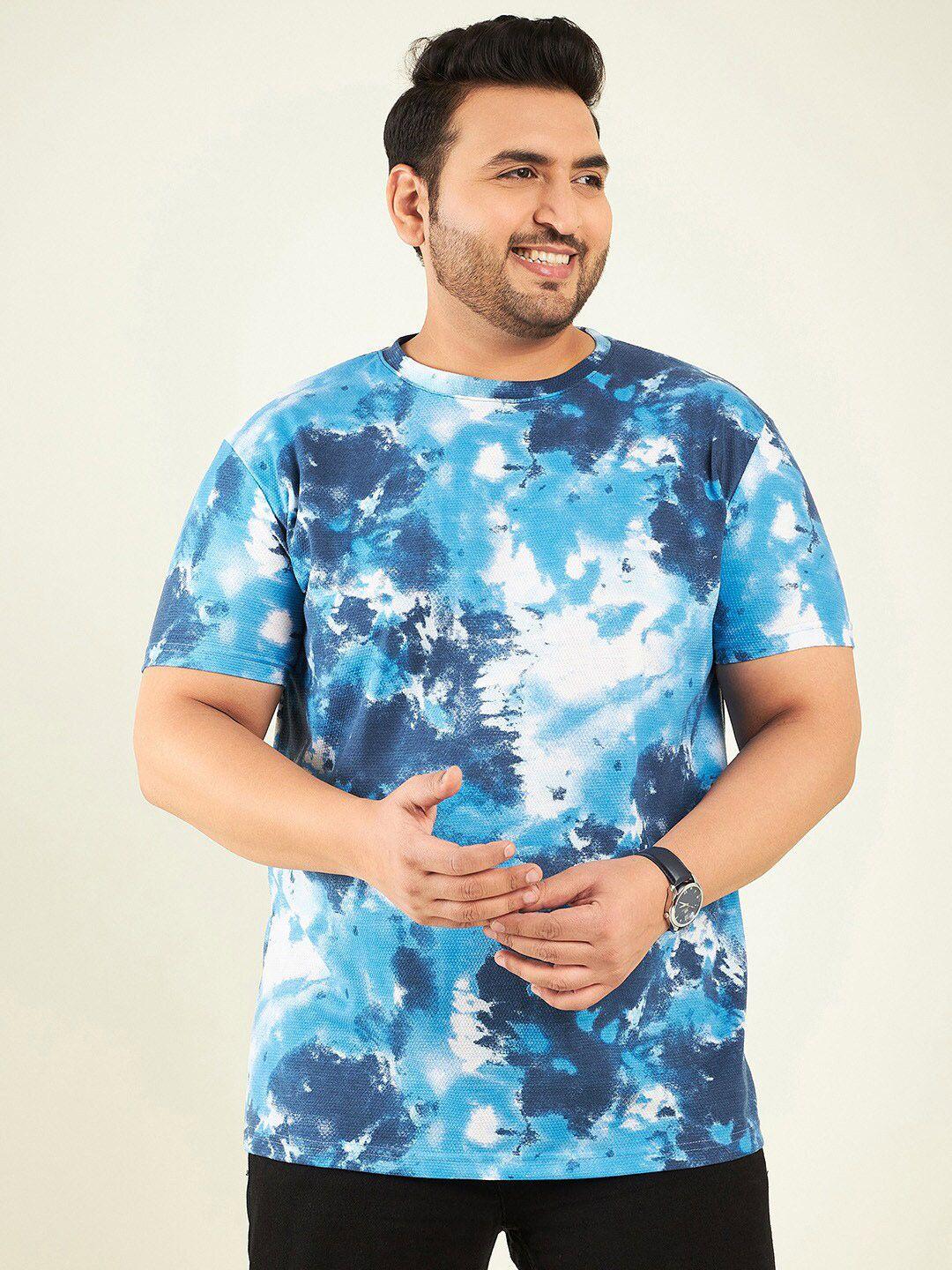 rodzen plus size abstract printed cotton t-shirt