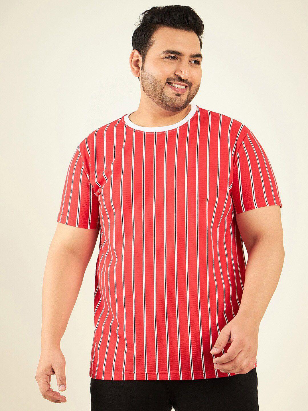 rodzen plus size striped cotton t-shirt