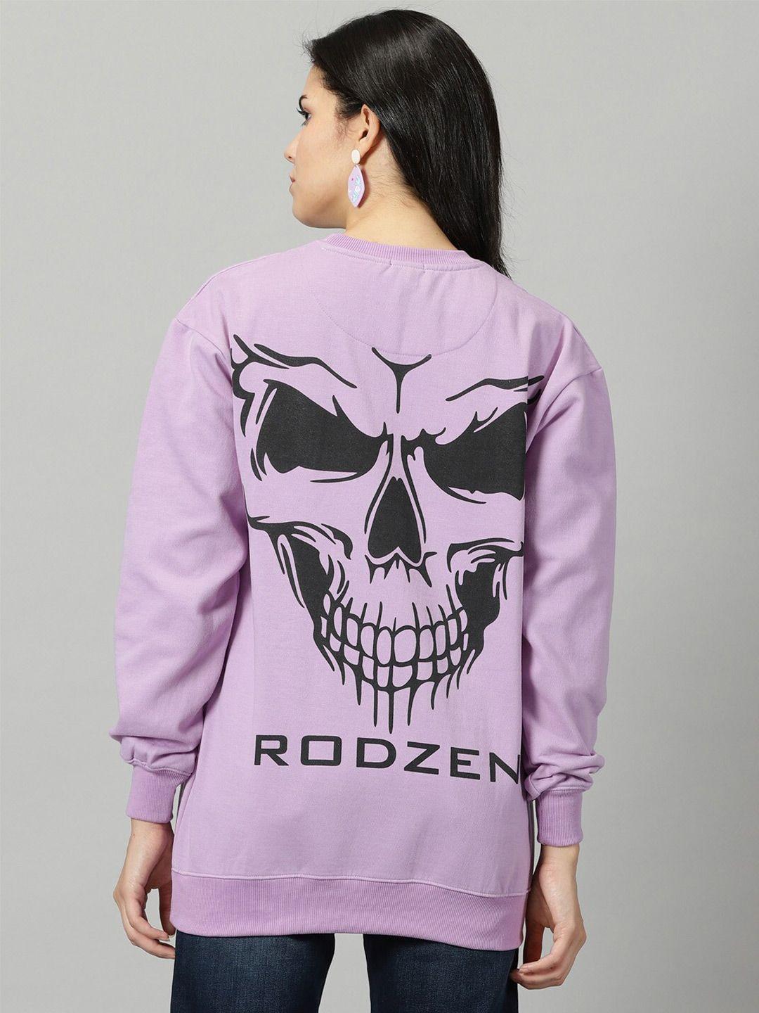 rodzen printed fleece pullover sweatshirt