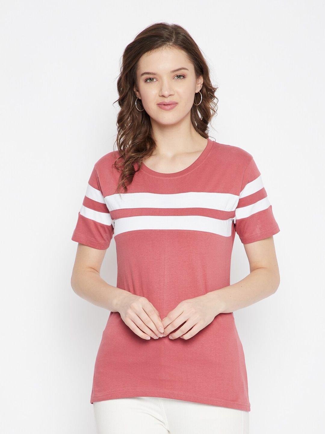 rodzen women striped pure cotton t-shirt