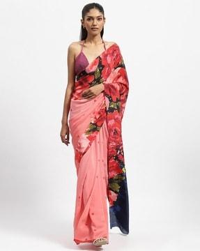 rogue in rouge printed saree