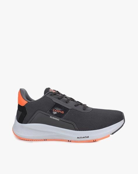 rollz lace-up running shoes with contrast heel panel
