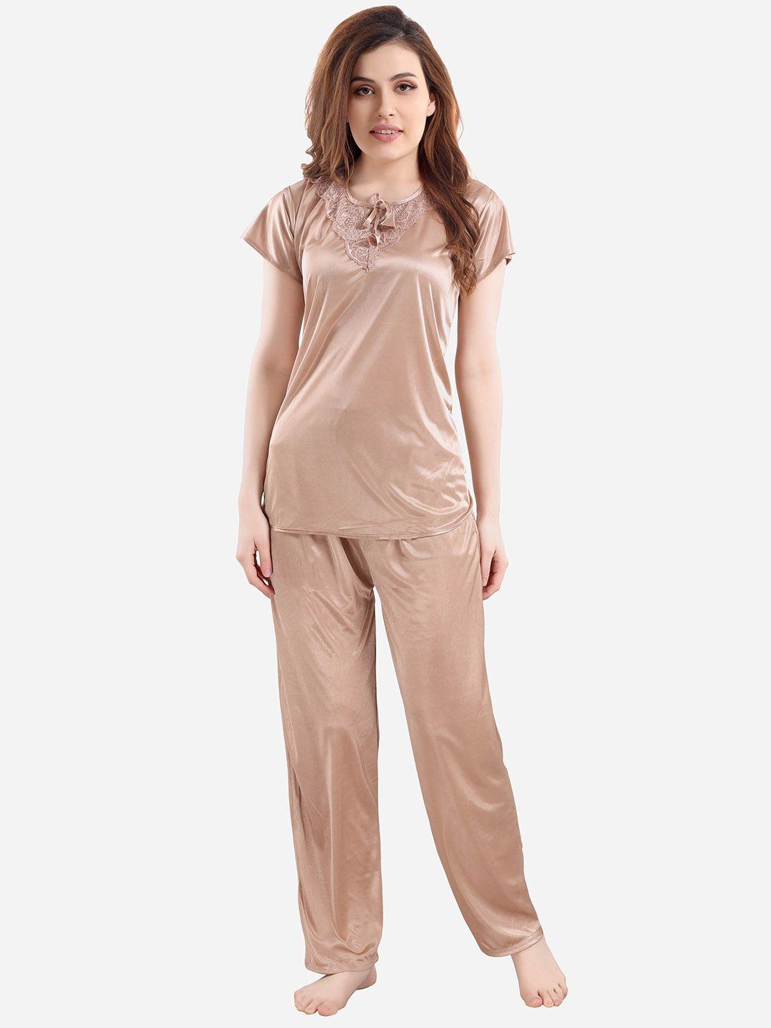 romaisa women beige night suit