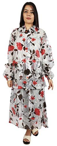 romano nx women's rain skirt and rain jacket (p262_oo_w_rainskirttop_print4-xl, transparent, x-large)