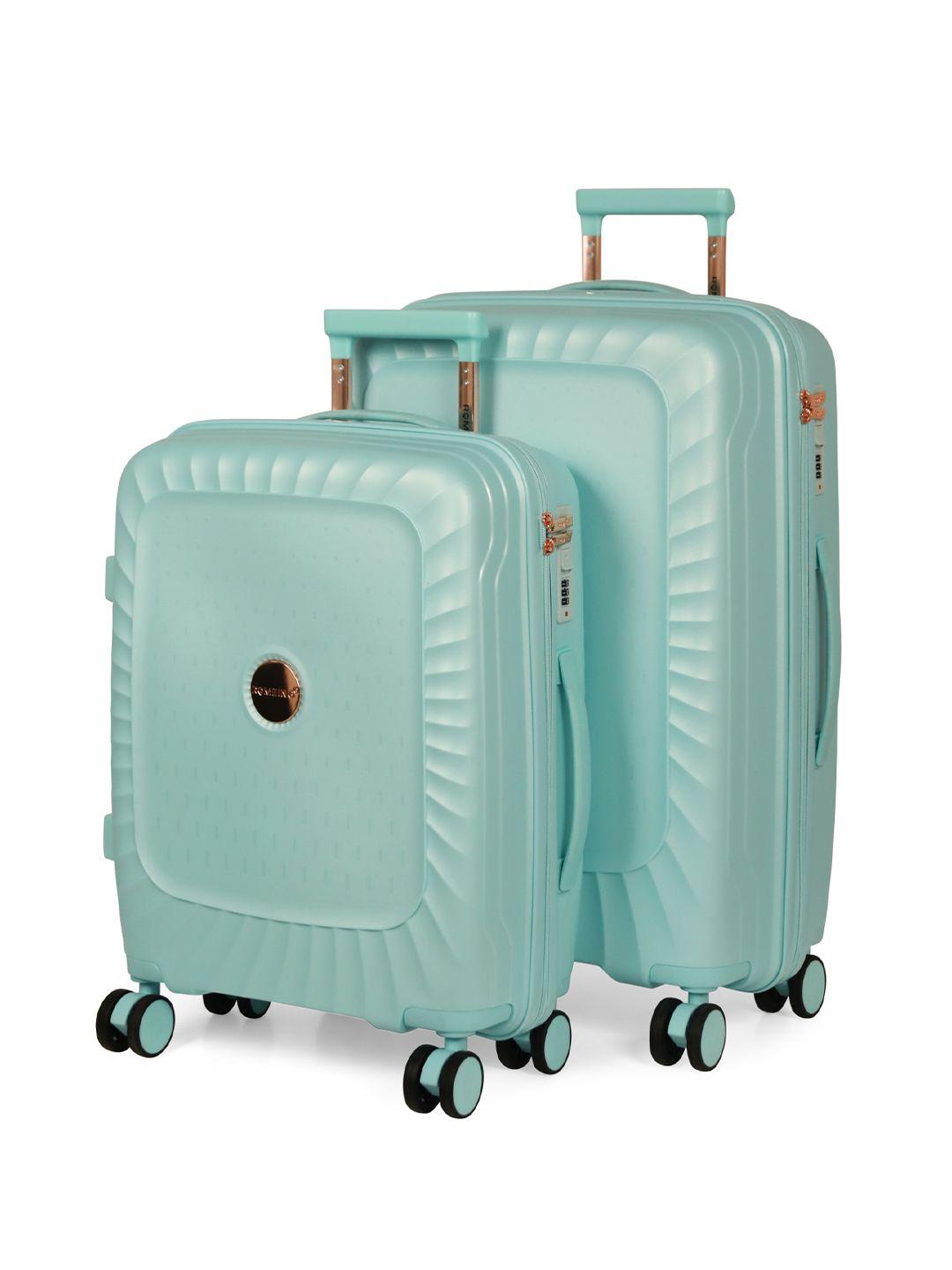 romeing sicily set of 2 sicily textured hard-sided trolley bags