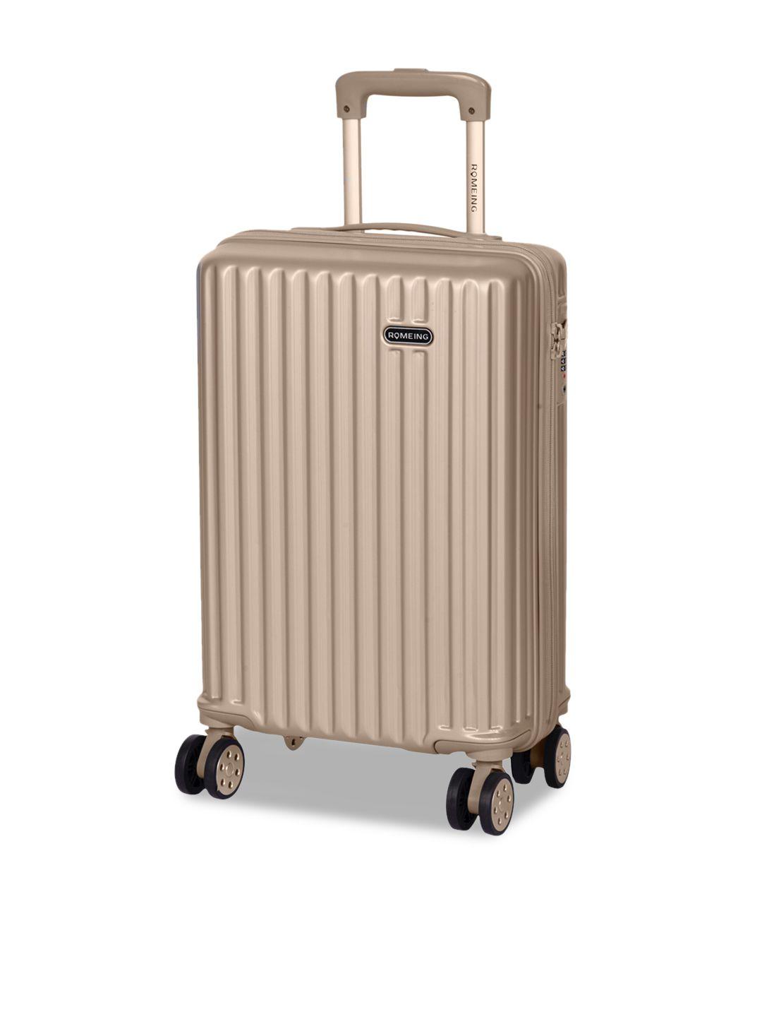 romeing genoa gold-toned polycarbonate hard-sided cabin trolley suitcase