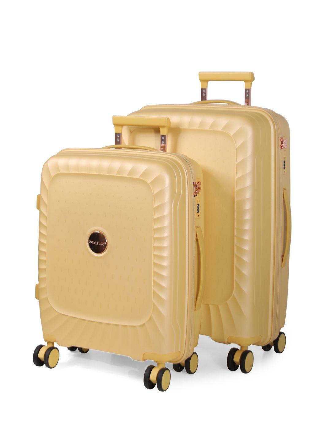 romeing sicily set of 2 sicily textured hard-sided trolley suitcase