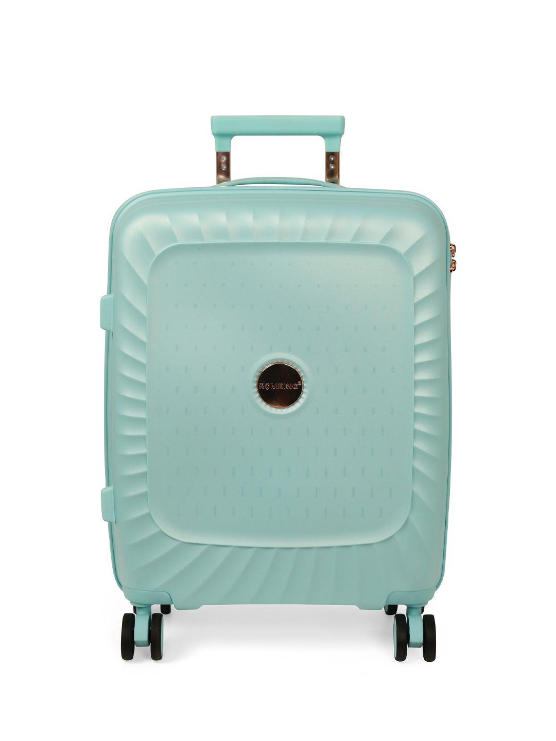 romeing sicily textured cabin hard-sided trolley suitcase 38 l