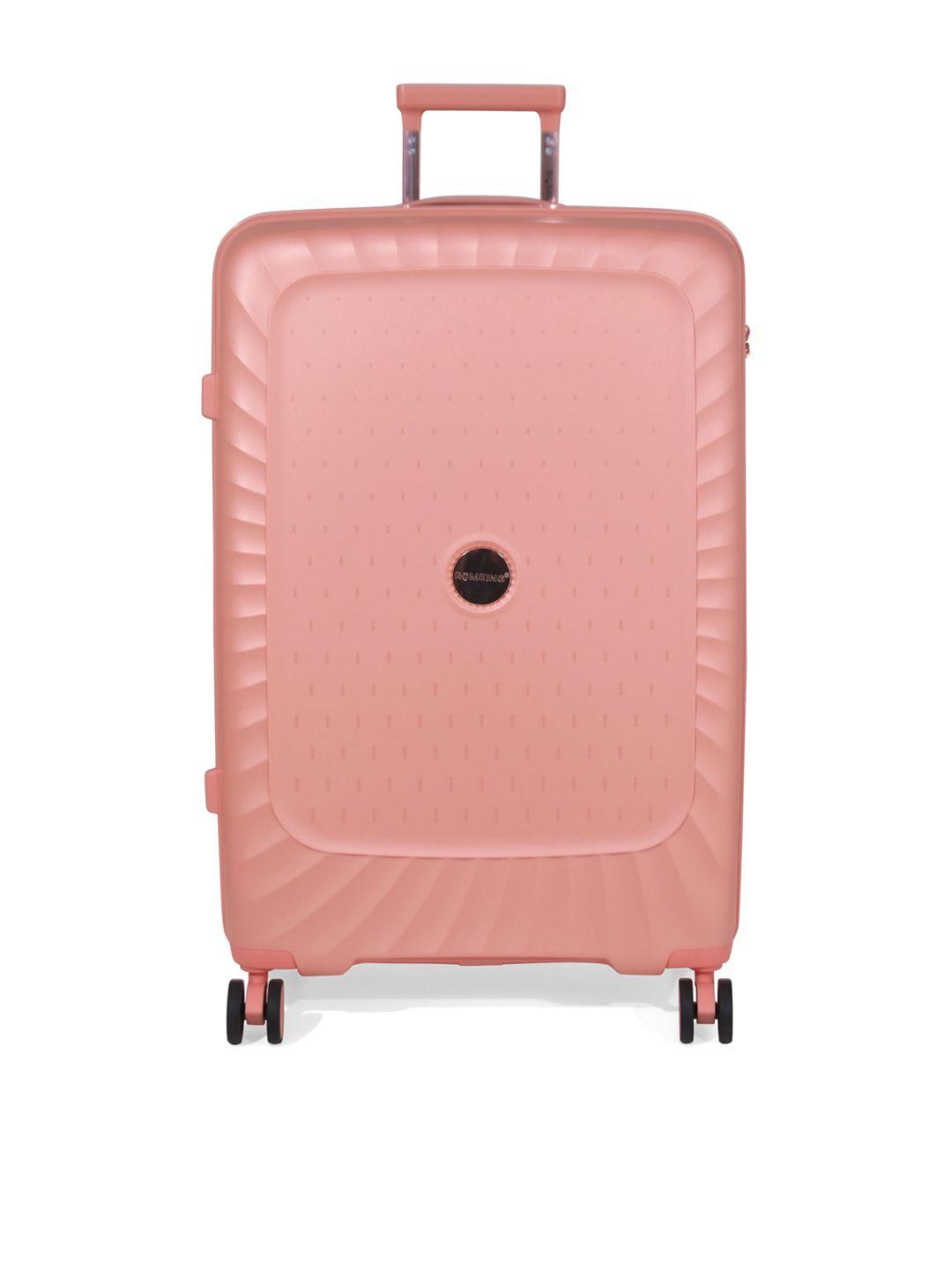 romeing textured hard-sided large trolley suitcase