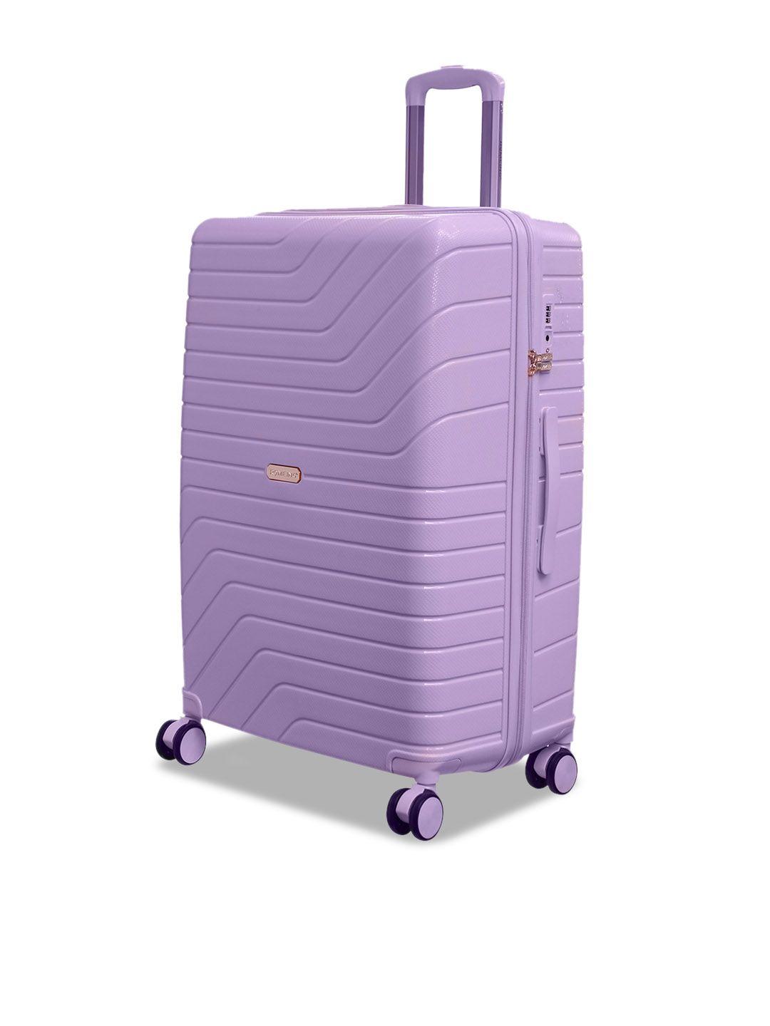romeing tuscany textured hard-sided large trolley suitcase