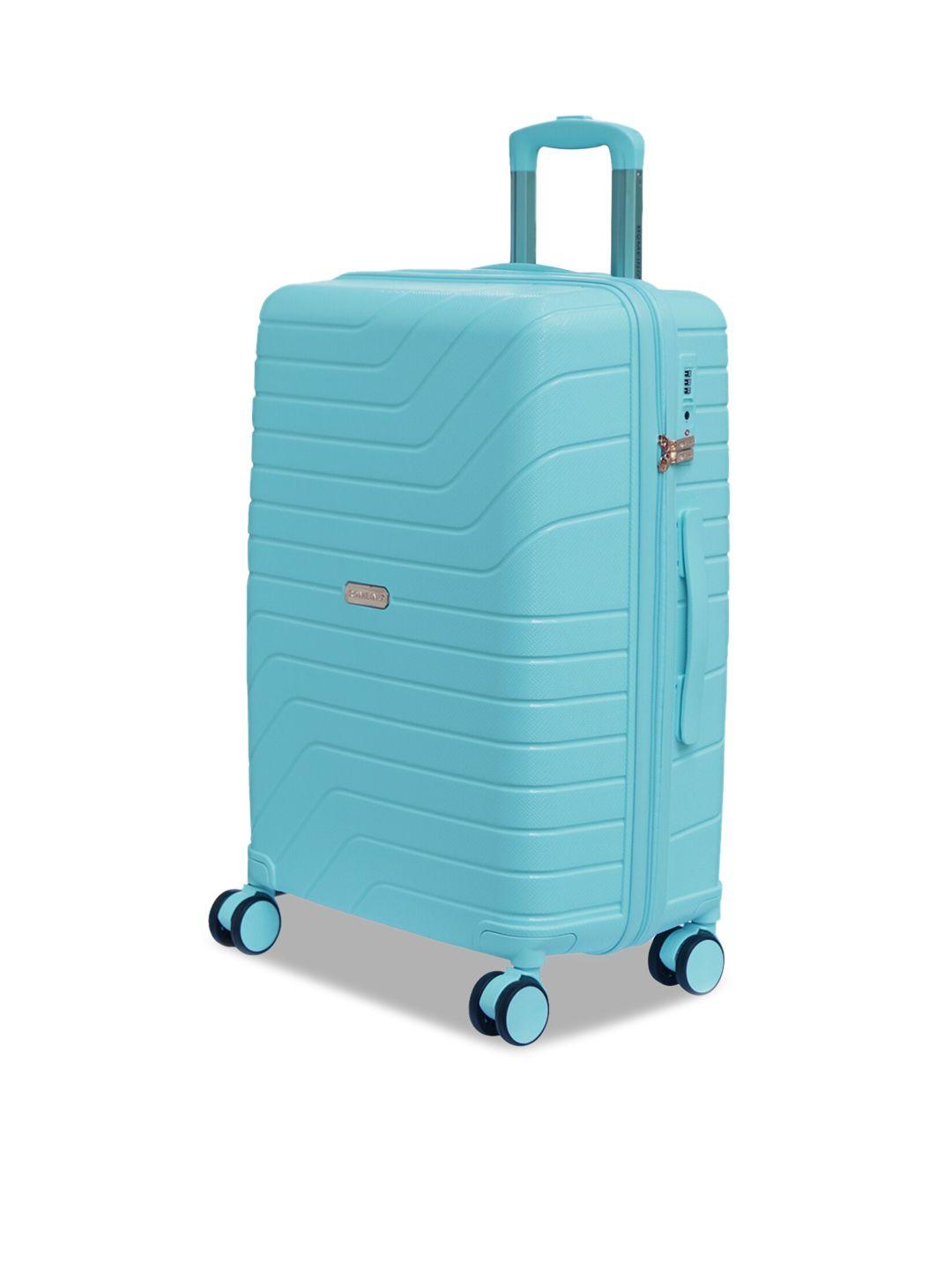 romeing tuscany turquoise blue hard-sided medium trolley suitcase