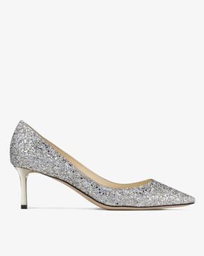 romy 60 coarse glitter pumps