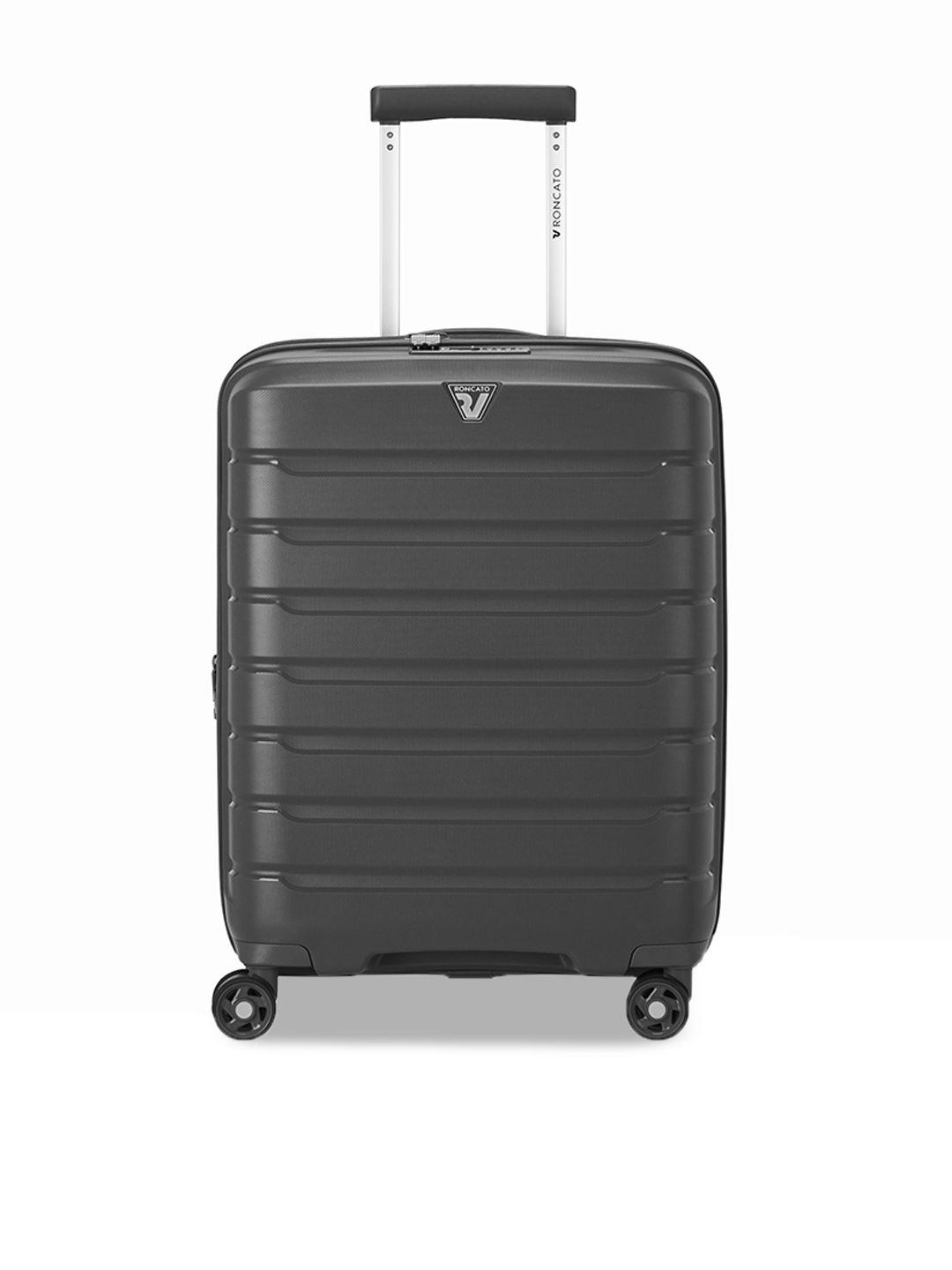 roncato butterfly textured hard-sided cabin trolley bag