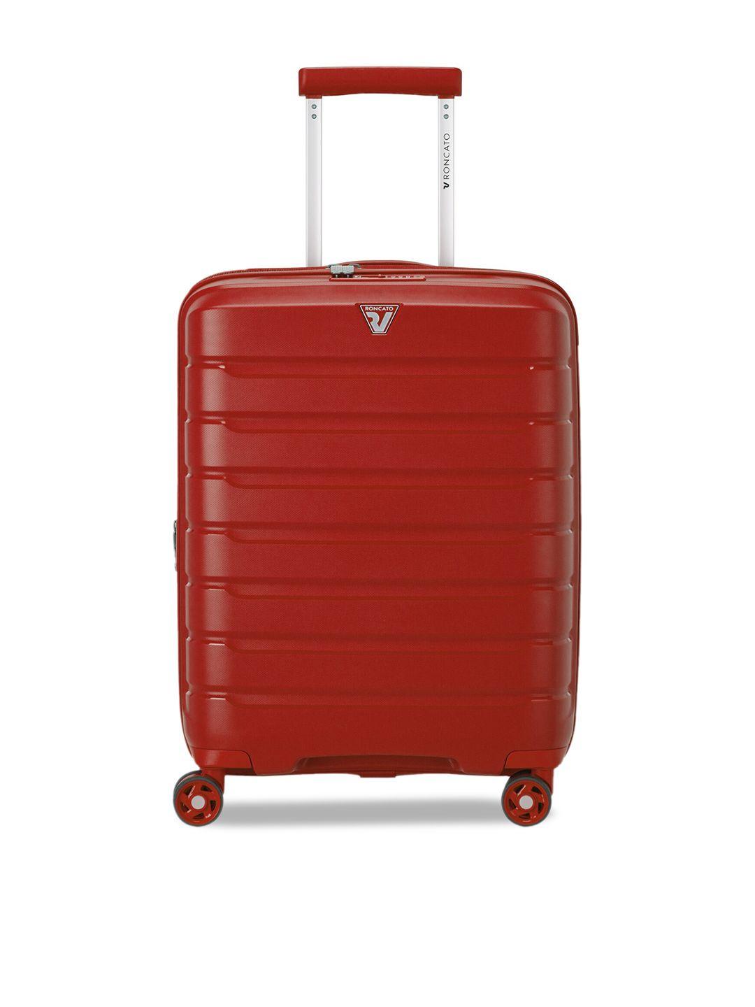 roncato butterfly textured hard-sided cabin trolley suitcase