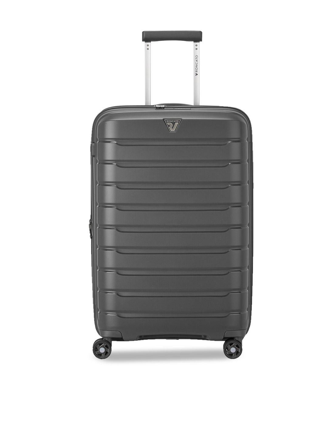 roncato butterfly textured hard-sided medium trolley suitcase