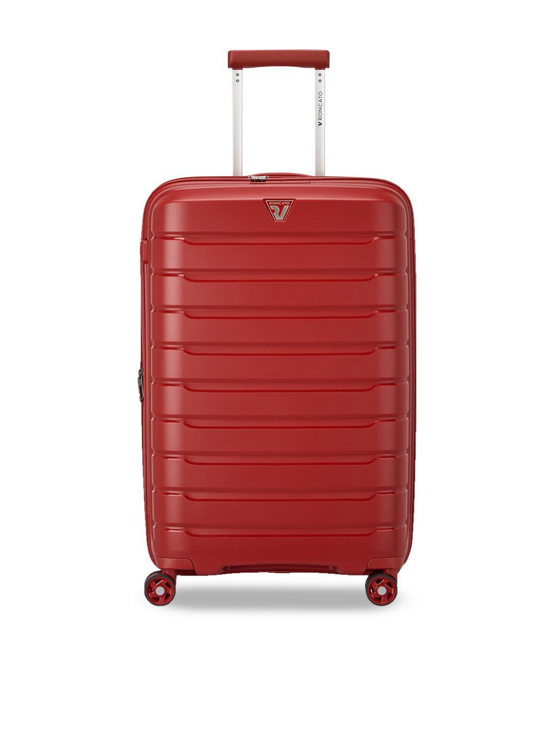 roncato butterfly textured hard-sided medium trolley suitcase