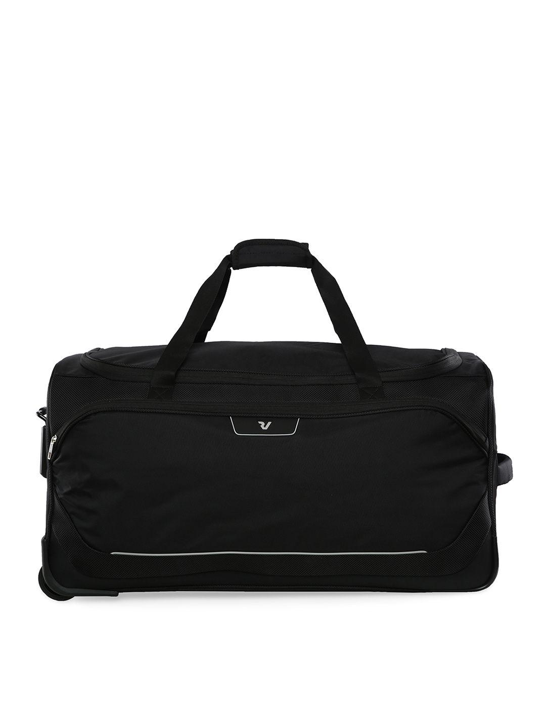 roncato joy range black color poliestere material soft medium size duffel bag