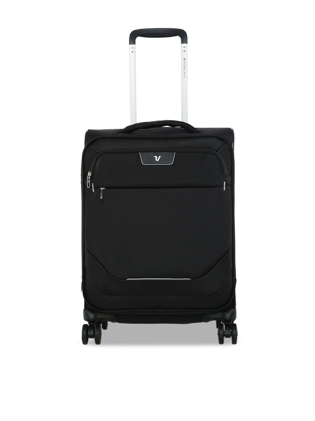 roncato nero soft-sided water resistant cabin trolley suitcase