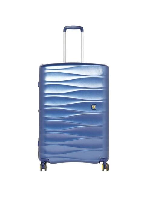 roncato stellar blue textured hard large trolley bag -30 cm