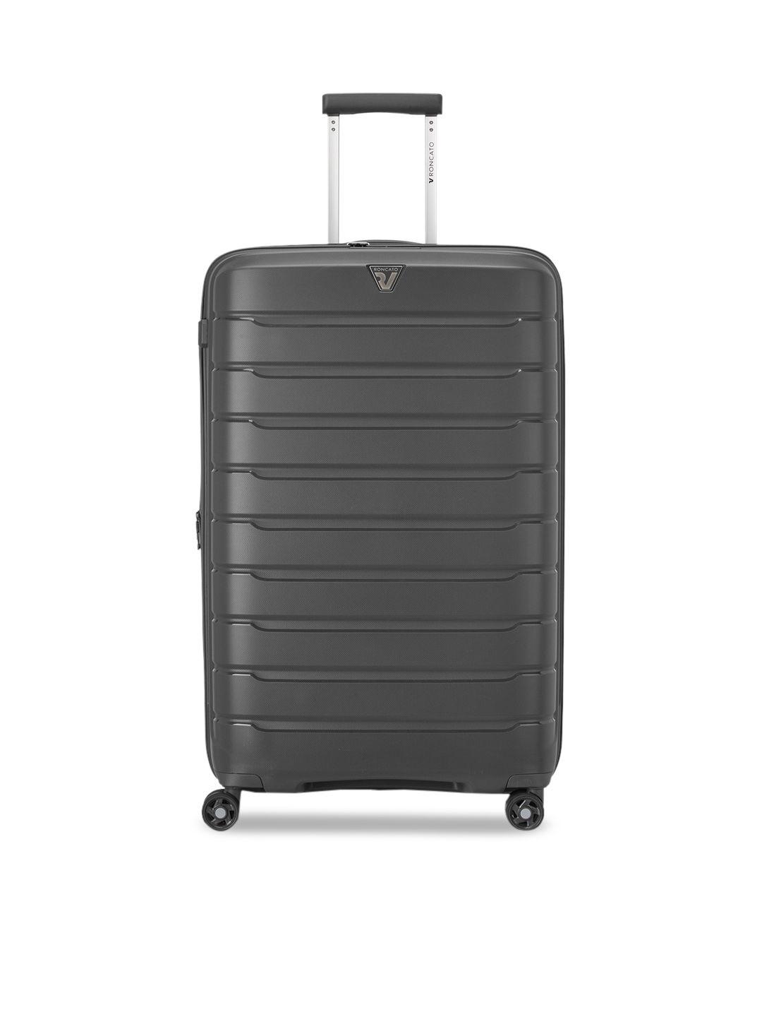 roncato textured hard-sided large trolley suitcase
