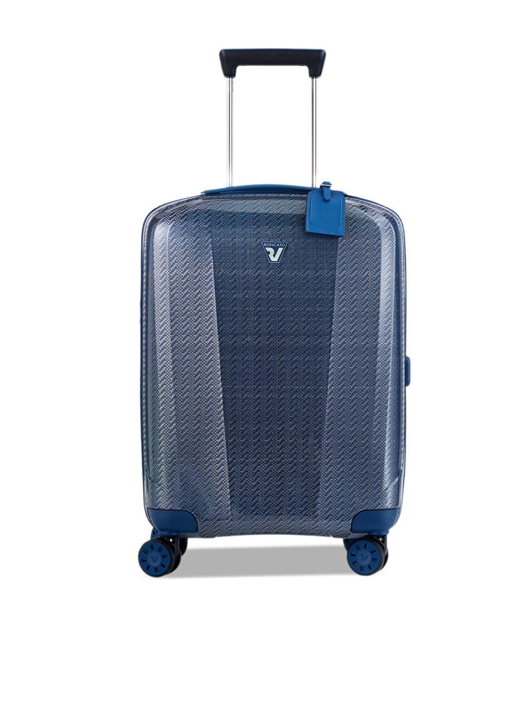 roncato textured hard-sided water resistant cabin trolley suitcase